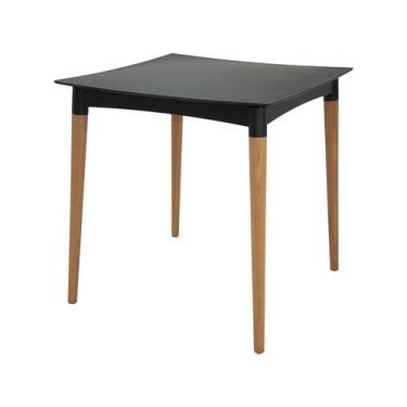 Imagem de Mesa Tramontina Diana 70x70cm Preto Pernas de Madeira