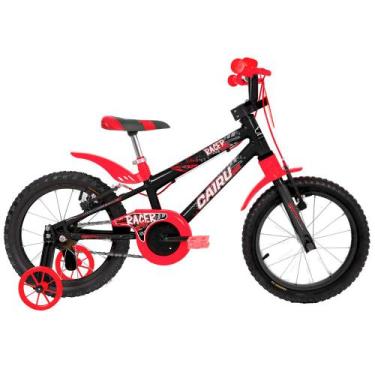 Imagem de Bicicleta Masculina Aro 16 Freio V-Break Racer Kids Cairu, Preto com v