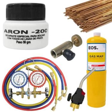 Imagem de Kit Reparo Refrigeração Maçarico Manifold Solda - Refrigeração Cataven