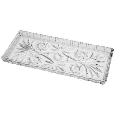 Imagem de Travessa de Cristal 15x34cm Lyor - Cristal Dragon, Transparente, Retan
