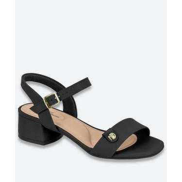 Imagem de Sandália Feminina Salto Grosso Modare Preto-18173, 38, Preto