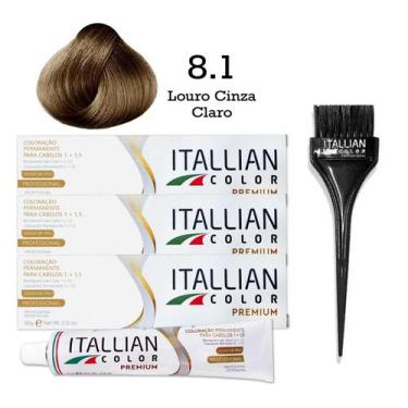 Imagem de 3 Unidades Coloração 8.1 Louro Claro Cinza  Itallian Color - Itallian 