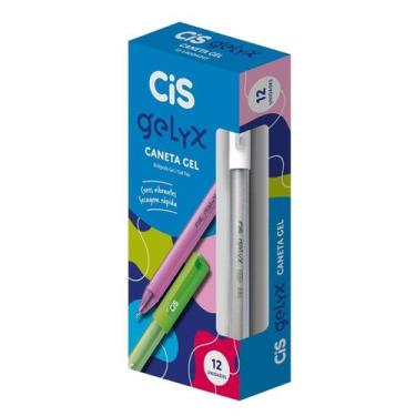 Imagem de Caneta Gel Cis Gelyx Branca 0.8 mm Branca Kit com 12