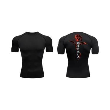 Imagem de Camisetas De Compressão Masculinas De Secagem Rápida Com Estampa Flora