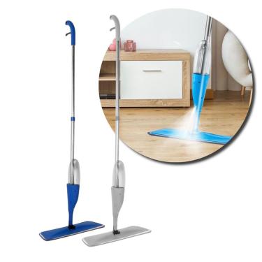 Imagem de Mop Spray com Reservatório Limpeza Inteligente Refil de Microfibra para Pisos em Aço Inox PP Cinza Fullcommerce