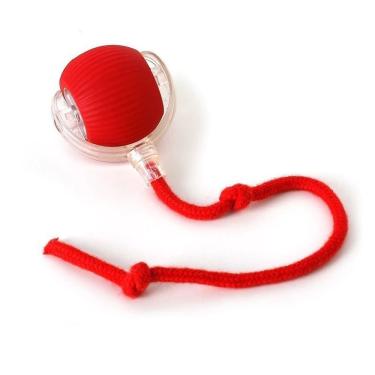 Imagem de Brinquedo para Gatos OEM Bola de Rolamento Automática Inteligente com Cauda Falsa em PC + Silicone Vermelho 5cm Kit 3