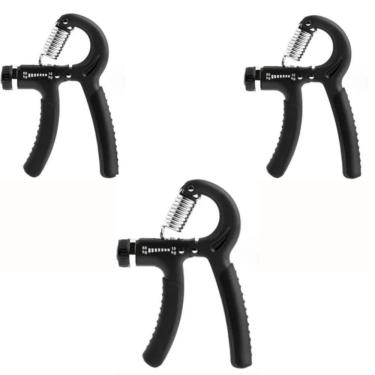 Imagem de Hand Grip Flexor de Punho 3 Pcs para Fortalecimento de Mãos Dedos e Antebraços com Resistência Ajustável de 10 kg a 60