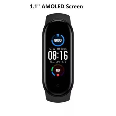 Imagem de Smartband compativel com xiaomi mi band 5, versão global, prova d'água