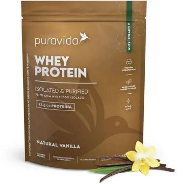 Imagem de Whey Protein Isolado - Proteína Ultrafitrada - Baunilha - (450g) - Pura Vida-Unissex