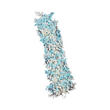 Imagem de Tiara De Cristal Com Pérolas E Strass Azul Para Mulheres, Acessório De