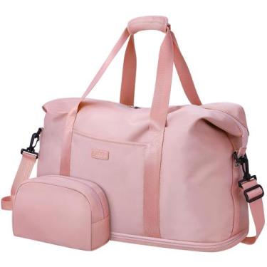 Imagem de Mochila de viagem Capolo expansível impermeável rosa grande