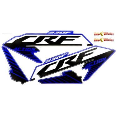 Imagem de Conjunto Adesivos Carenagem Take Plástico Biker 4ction Crf 230, Azul
