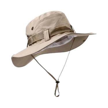 Imagem de Chapéu Balde de Aba Larga Masculino - Proteção UV, Ideal para Pesca, P