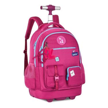 Imagem de Mochila de Rodinhas Luluca Juvenil Escolar Meninas Passeio