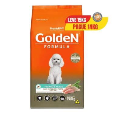 Imagem de Ração Golden Fórmula para Cães Adultos de Porte Pequeno Sabor Frango e
