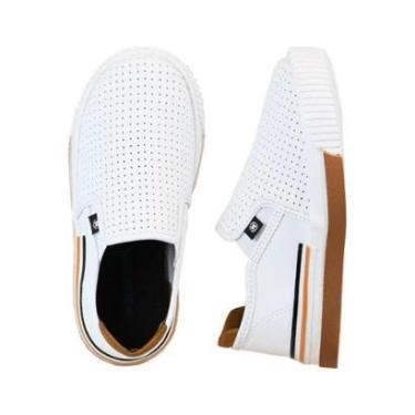 Imagem de Tênis Infantil Masculino Slip On Molekinho Branco/Caramelo-Masculino