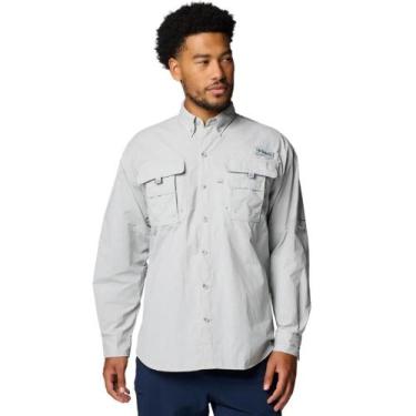 Imagem de Camisa Polo G Columbia Bahama Manga Longa Masculina Cinza, Cinza claro