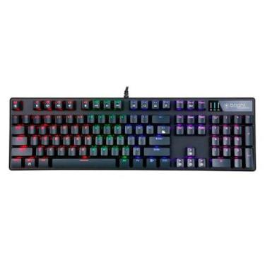 Imagem de Teclado Mecânico Gamer Bright Tank, LED, Switch Blue, US - GTC564