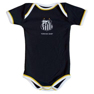 Imagem de Body Santos Torcida Baby Oficial - Infantil, GG, Preto, Menino