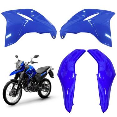 Imagem de Kit carenagem tomada ar capa tanque xtz 250 lander azul 2020 2021 2022