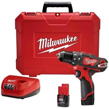Imagem de Parafusadeira/Furadeira de Impacto 12V Milwaukee 3/8 2 Baterias e Male