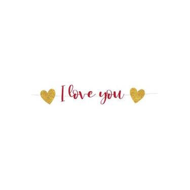 Imagem de Faixa Decorativa Dia dos Namorados I love You - CROMUS