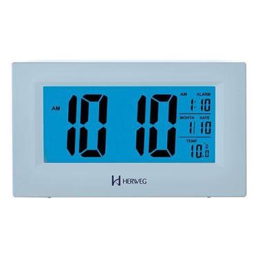 Imagem de Relógio Despertador Herweg Digital 2972-021 Branco