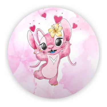 Imagem de Capa Para Mini Painel Redondo Veste Fácil Desenho Angel Rosa Estilo Na