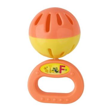 Imagem de Chocalho bebe divertido recomendado para + 6 meses - AKT, 10 cm amarel