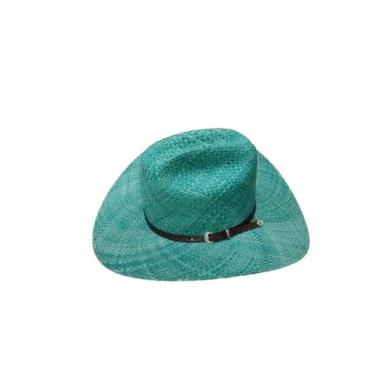 Imagem de Chapéu Buriti Americano Cowgirl Colorido - Karandá, Azul