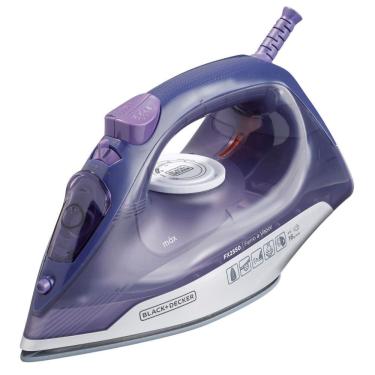 Imagem de Ferro a Vapor Seco Black + Decker Gliss FX2550 Roxo e Cinza com Tanque 340ml 110V