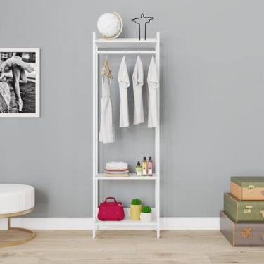 Imagem de Estante Closet Arara 187x60cm 3 Prateleiras Active Yescasa Branco/Ches