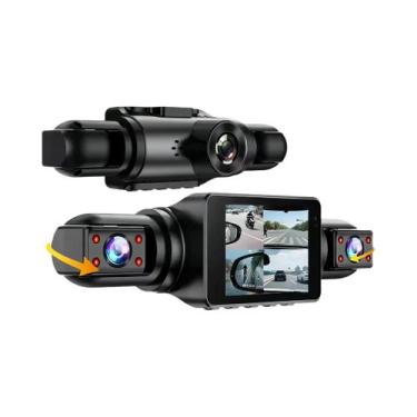 Imagem de 360 graus Câmera DVR Para Carro 1080P Com Visão Noturna, Monitoramento