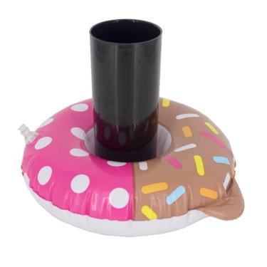 Imagem de Bóia Porta Copo Inflável - Ursinho De Rosquinha Rosa