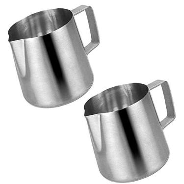 Imagem de Kit 2 Jarra em Aço Inox 600 ML Leiteira Cremeira Americana Barista Kehome
