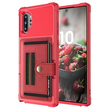 Imagem de para Samsung Galaxy Note 20 S21 Ultra 10 9 S20 S21 S10 S9 Plus S10e S10 Estojo Couro Carteira Multi Card Holder Carteira Retro Luxo, Vermelho, Para Samsung S20 Plus