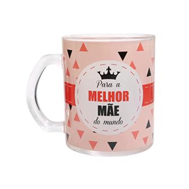 Imagem de Caneca de Vidro Transparente com Frase Mãe - 380ml