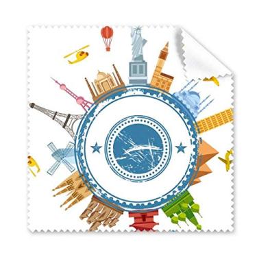 Imagem de Pano de limpeza World Earth Landmark com estampa de cidade, 5 peças