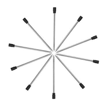 Imagem de AIYIBEN Caneta Multifuncional 7 em 1 [Stylus Touchscreen, Esferográfica, Régua, Nível, Suporte de Telefone, Saca-Rolhas, Chave de Fenda Phillips e Cabeça Plana] (2 Unidades), 10 Refis Preto