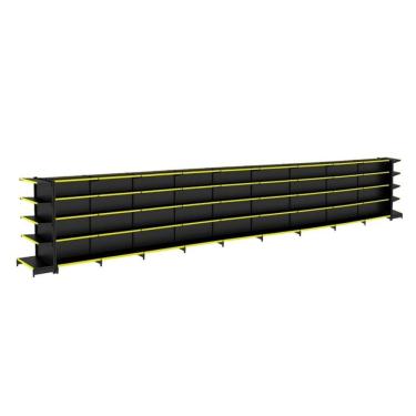 Imagem de Gondola Centro 170 Amapa Flex Kit 9 Metros 2 Ponta Preto