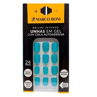 Imagem de Kit Com 24 Unhas Postiça Em Gel Autoadesiva Marco Boni