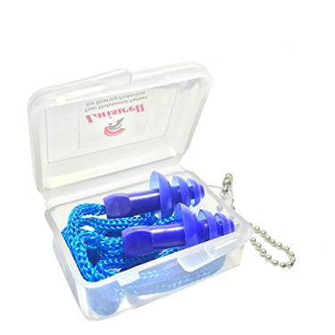 Imagem de Luiswell Protetores de ouvido de silicone, 12 pares reutilizáveis com fio para redução de ruído, soneca, natação, tiro, caça, trabalho, viagem com uma bolsa de transporte