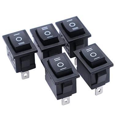 Imagem de mxuteuk 5 Pcs Momentary Rocker Switch Alternar Power Snap-In Spdt Ac 250V 6A 125V 10A, Uso Para Carro Auto Barco Eletrodomésticos Mxu1-2-123 3 Pinos Preto(Ligado)-Desligado-(Ligado)