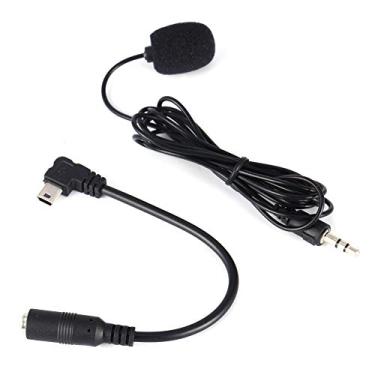 Imagem de V BESTLIFE Microfone externo preto de 3,5 mm com clipe + cabo adaptador, baixa impedância anti-ruído para GoPro Hero4 3/3+/Hero4