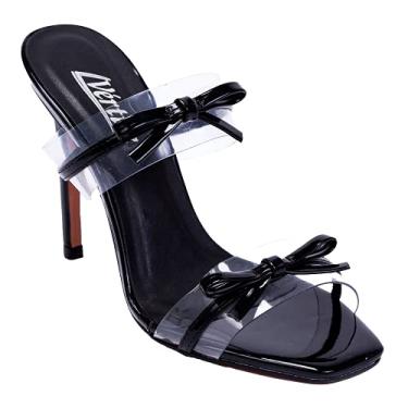 Imagem de Mule Feminino Salto Fino Com Transparência - Preto 39