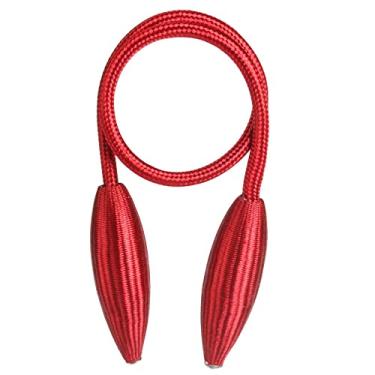 Imagem de Cintos de suspensão de liga de pelúcia de forma arbitrária, cordas de retenção, hastes de cortina, acessórios, vermelho, 1 peça