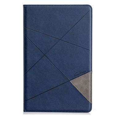 Imagem de ZiEuooo Compatível com Samsung Tablet Case Galaxy A7 LITE A 8.0 A 8.4 A8 A 10.1 A 10.5 Capa protetora de cartão de mão de personalidade durável para negócios (azul, A 8.0 2019 P200 P205 com S Pen?)