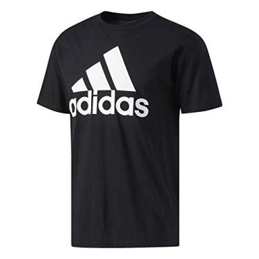 Imagem de adidas Camiseta esportiva masculina original Badge of Sport preto/branco cd7936 (tamanho M)