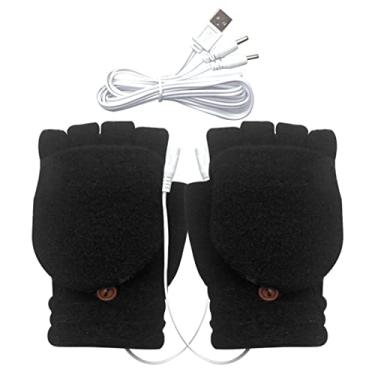 Imagem de Luvas Aquecidas, Aquecimento Lado Mulheres Homens 5V USB Luvas Aquecidas, Aquecedor mãos quente e meia-luvas para ambientes internos e externos A/r