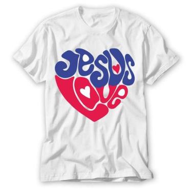 Imagem de Camisa Com Frases Divertidas E Diferentes Love Jesus - Vidape